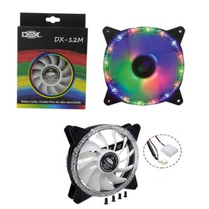 Cooler Fan 120mm com Led RGB Colorido 12V 1200Rpm DX-12M DEX