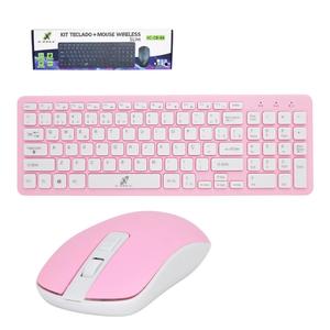 Kit Teclado E Mouse Wireless 2.4Ghz Rosa XC-CB-04 X-CELL XC-CB-04 X-CELL