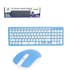 Kit Teclado E Mouse Wireless 2.4Ghz Azul XC-CB-04 X-CELL XC-CB-04 X-CELL