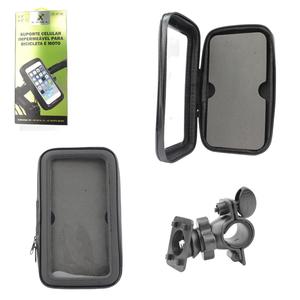 Suporte Case Para Bicicleta E Moto Impermeável Celular e GPS até 6.5" Ajustável até 360 Graus XC-SP-06 X-CELL XC-SP-06 X-CELL