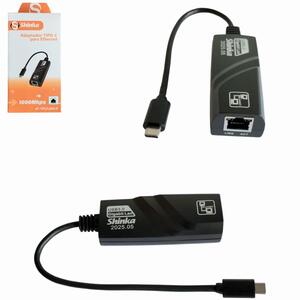 Adaptador USB-C Para Rj45 10/100/1000 Mbps AT-TPC/LAN3.0 SHINKA