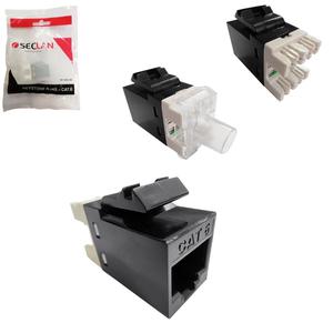 Keystone Jack Cat6 Rj45 Preto WT-2002-BK SECCON