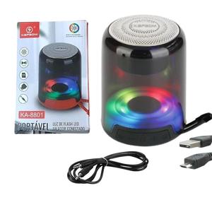 Caixa De Som Portátil Com Led Entrada usb KA-8801 KAPBOM ka-8801 KAPBOM