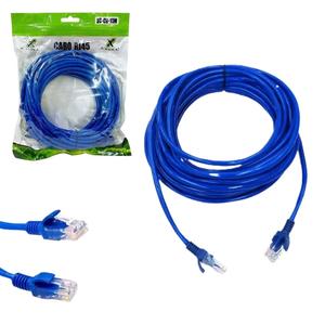 Cabo De Rede Patch Cord Cat5 Rj45 10 Metros Azul X-CELL XC-CR-10M X-CELL