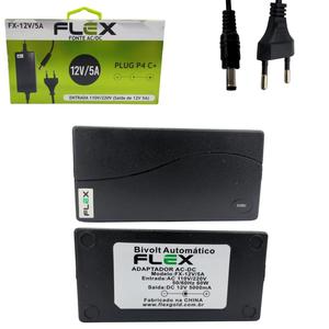 Fonte Plug P4 C+ 12V 5A Bivolt FX-12V/5A FLEX