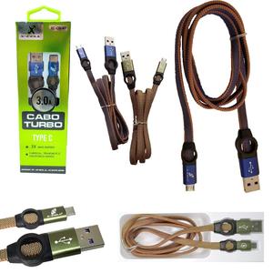 Cabo USB-C 3.0A USB Com Revestimento Em Nylon 1 Metro XC-CD-47 X-CELL