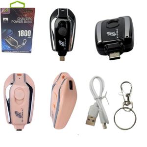 Chaveiro Power Bank USB C 1800mAh Cores Sortidas XC-BANK-18 X-CELL