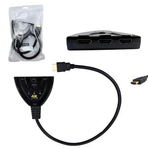 Hub Switch Hdmi Com 3 Entrada e 1 Saída Com Cabo 60 Centímetros KP-AD133 KNUP KP-AD133 KNUP