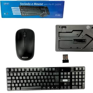 Kit Teclado e Mouse Sem Fio 2,4 GHZ KP-2063 KNUP