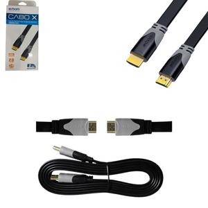 Cabo HDMI 2.0 De Alta Definição Achatado Tipo A 4K Suporte 3D 3 Metros CBX-H2B30SM EXBOM