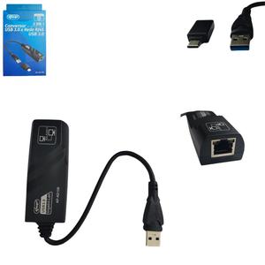 Adaptador USB 3.0 Para Rj45 10/100/1000 Mbps 2 Em 1 USBLAN/3.0 KNUP KP-AD106 KNUP