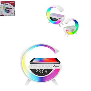 Caixa de som Caixa De Som Bluetooth E Luminária G-Speaker 8W Carregamento Por Indução e Relogio digital XDG-8601 XTRAD