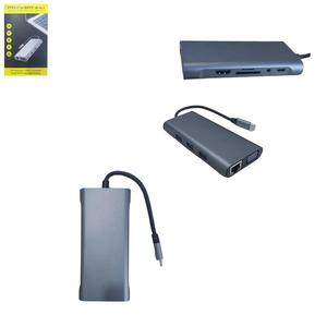 Adaptador Multiportas 10 Em 1 USB C Hdmi VGA USB Ethernet Sd 10in1 GENERICO