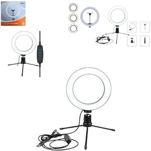 Kit Ring Light led 12'' 3 Cores Acompanha Suporte para smartphone OR-PL812 OBERON