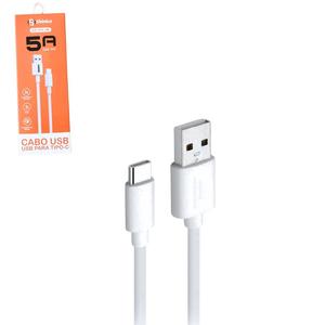 Cabo USB Para USB-C 2 Metros 5A CB-TPC-2M SHINKA