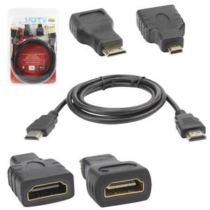 Cabo HDMI 3 Em 1 Com Adaptadores Mini HDMI E Micro HDMI 1.5 Metros 3 IN 1-1.5 GENERICO