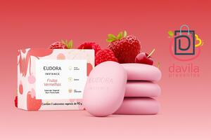 EUDORA ISNTANCE SABONETE EM BARRA FRUTAS VERMELHAS 4X80G 523788 BOTICARIO
