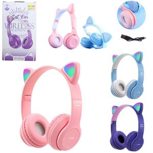 headphone sem Fio 5.0 Com Orelha De Gato e RGB P47M GENERICO