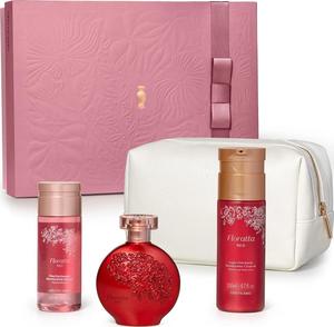 KIT FLORATTA RED 4 ITENS COLONIA 75ML/HID200ML/OLEO 150ML/NECESSAIRE MAES 2025 874101 BOTICARIO