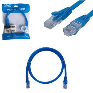 Cabo Patch Cord Cat5 1 Metro Azul 2F-CAT5-1M-BL 2 FLEX