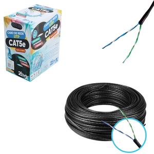Cabo De Rede UTP CAT5e De Cobre 305 Metros 2 Pares 2F-CAT5E-UTP-2P-100C 2 FLEX