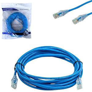 Cabo De Rede Patch Cord Cat5 Rj45 10 Metros Azul CAT10M GENERICO