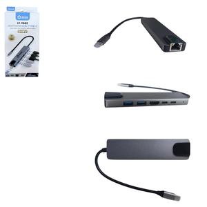 Adaptador USB Hub Extensor 6 em 1 Tipo C LT-T602 LOTUS