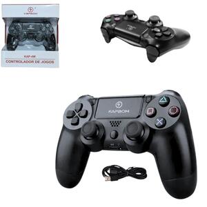Controle Para Ps4 Sem Fio Preto KAP-4W KAPBOM
