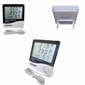 Termo-Higrômetro Digital Para medição De Umidade e Temperatura LCD Sensorexterna180cm MUT80 EXBOM