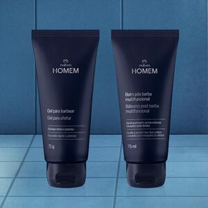 ESTOJO HOMEM 2 ITENS GEL PARA BARBEAR + BALM PÓS BARBA PAIS 2025 152567 NATURA