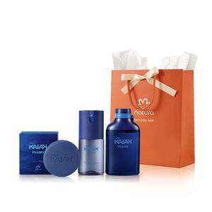 ESTOJO KAIAK PULSO 3 ITENS COLONIA + SABONETE + DESODORANTE SPRAY 003739 NATURA