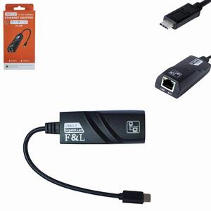 Adaptador USB-C Para Rj45 10/100/1000 Mbps 3.1 FL-128 GENERICO