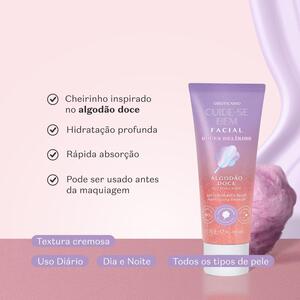 CUIDE SE BEM GEL HIDRATANTE FACIAL DOCES DELIRIOS ALGODAO DOCE 50G 860241 BOTICARIO