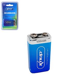 Bateria 9V Recarregável 450 mAh KP-BT9V KNUP