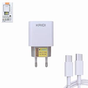 Carregador Turbo Tipo C 20w Com Cabo De 1 Metro KD-108C KAIDI