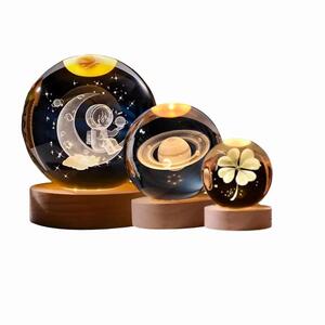 Luminária De Mesa Bola De Cristal LED Cores Sortidas BM-F976 B-MAX