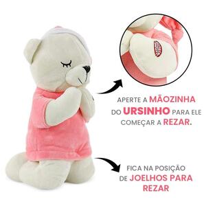 URSO DE PELUCIA QUE REZA BBR TOYS 520383 BBR IMPORTAÇÃO E EXPORTAÇÃO