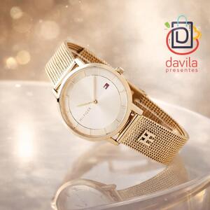 RELOGIO TOMMY FEMININO ROSE FUNDO ROSE TOMMY VIVARA JOIAS