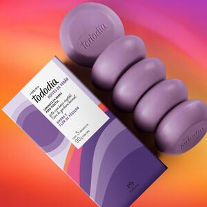 SABONETE EM BARRA TODODIA AMORA E FLOR DE PESSEGO 5X90G 271138 NATURA