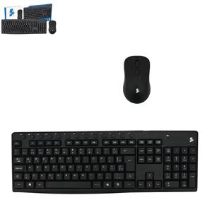 Kit Teclado E Mouse Wireless 2.4Ghz Preto 5+ 015-0079 5+