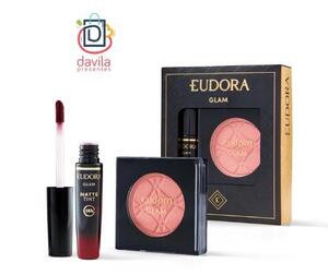 kit presente eudora glam matte tint bordô intenso + blush unitário peach bellini maes 2026 566488 Eudora