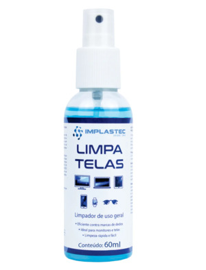 Limpador De Telas Uso Geral 60ML Frasco PACL0126CX CLEAN IMPLASTEC