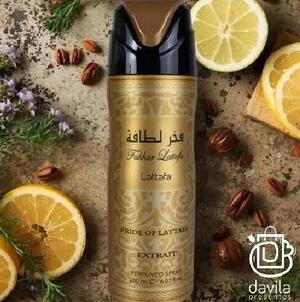 DESODORANTE CORPORAL AEROSOL LATTAFA PRIDE GOLD EXTRAIT 200ML 341406 BELLA FAMME