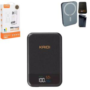 Power Bank Portátil Por Indução Turbo 10.000mah Preto KD-998 KAIDI