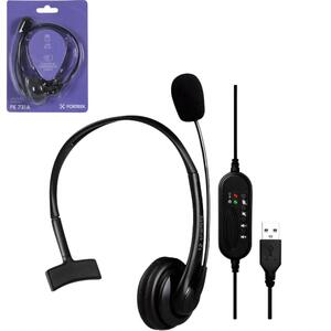 Headset Office Fortrek USB Preto FK731A FORTREK