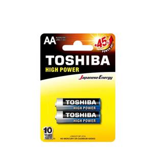 Pilhas Alcalinas AA 1.5V Contem 2 Unid LR6GCP2 TOSHIBA