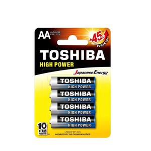 Pilhas Alcalinas AA 1.5V Contem 4 Unid LR6GCP4 TOSHIBA