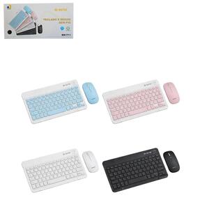 Kit Teclado e Mouse Wireless Bluetooth Cores Sortidas BM-T11 B-MAX
