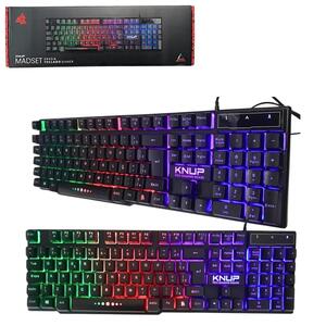 Teclado Gamer Semi-Mecânico USB Preto LED RGB KP-2043/A KNUP