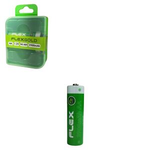 Pilha Recarregável AA C/ 2 Pilhas 2900 mAh FX-RAA2 flex